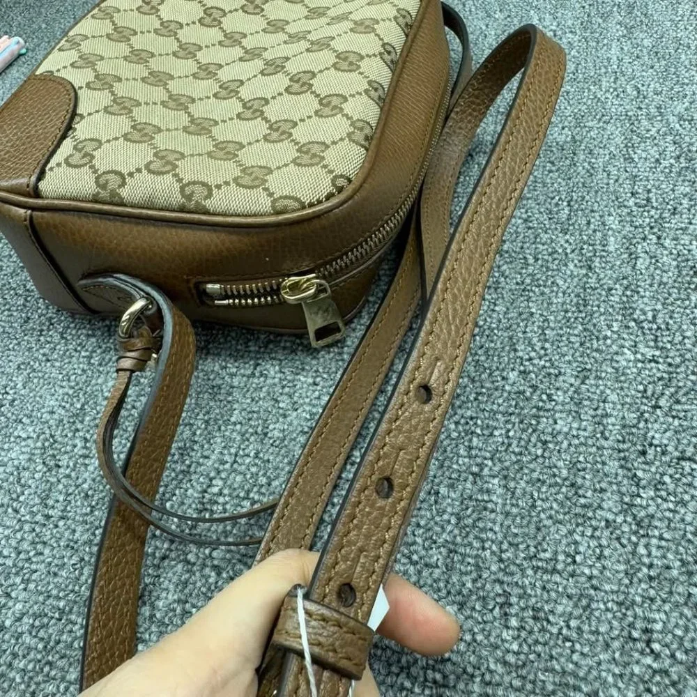 GUCCI Bree Brown Cloth Shoulder Bag 550-022625 - Picture 9 of 14